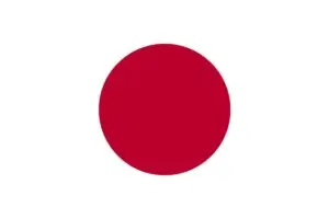 Japanese round flag icon representing Japan for learning Japanese online at Talk and Chalk