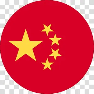 Chinese round flag icon representing China for learning Mandarin online at Talk and Chalk